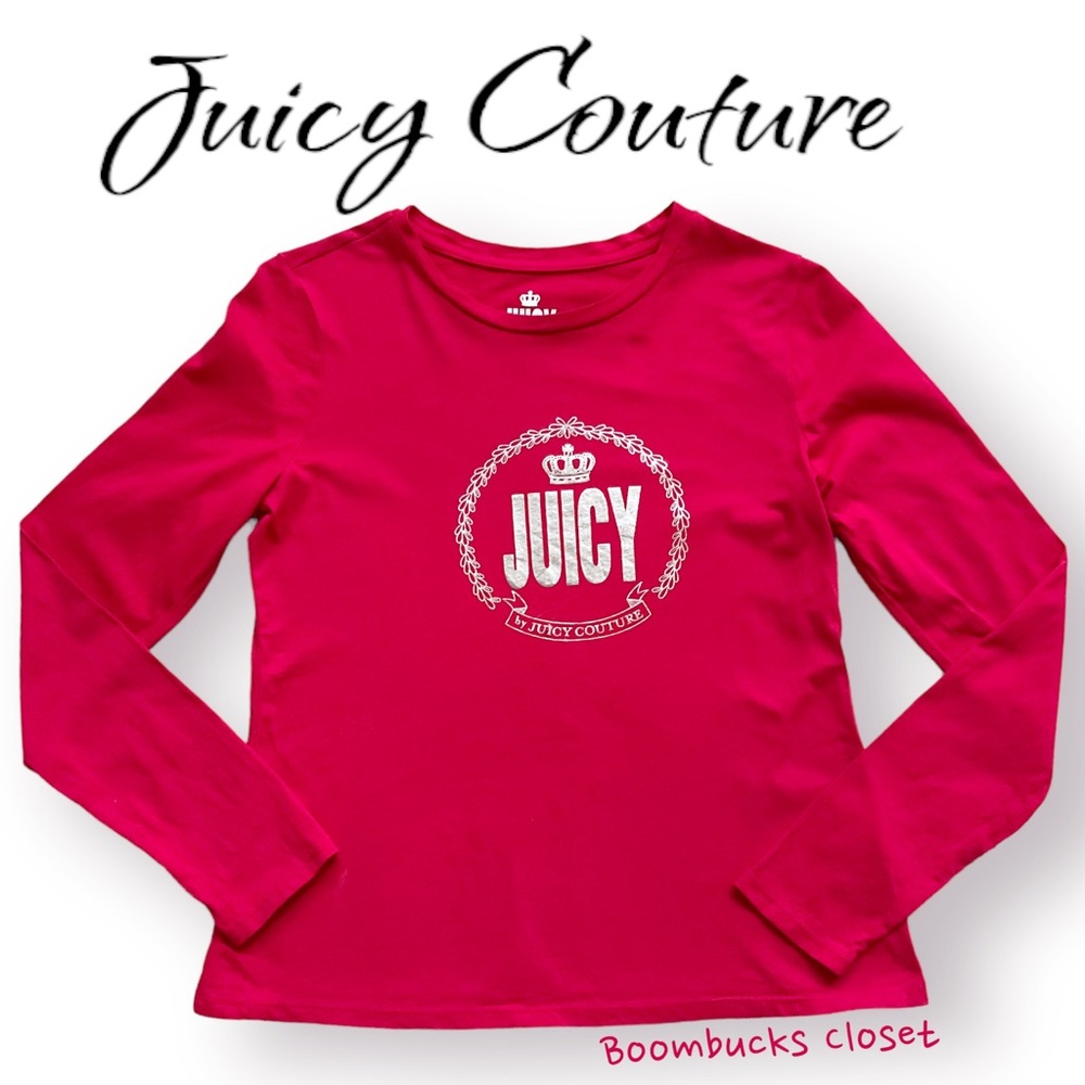 Juicy Couture Long sleeves Tee Size Medium Girls Hot Pink